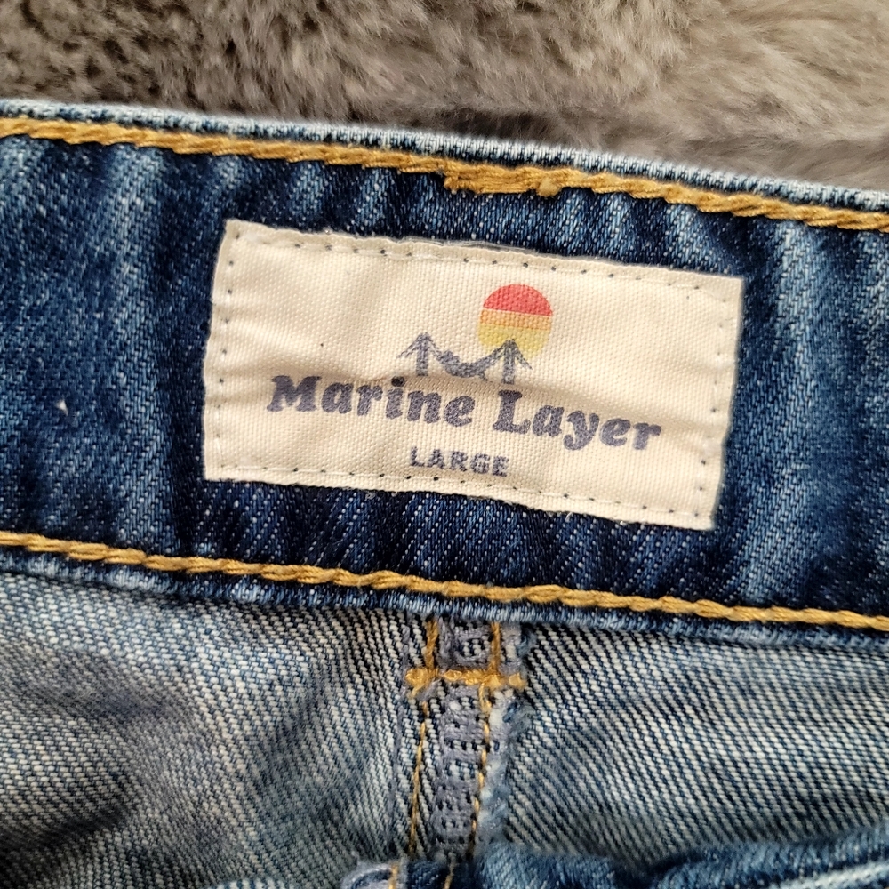 MARINE LAYER Denim Mini Skirt Size Large - Picture 10 of 12